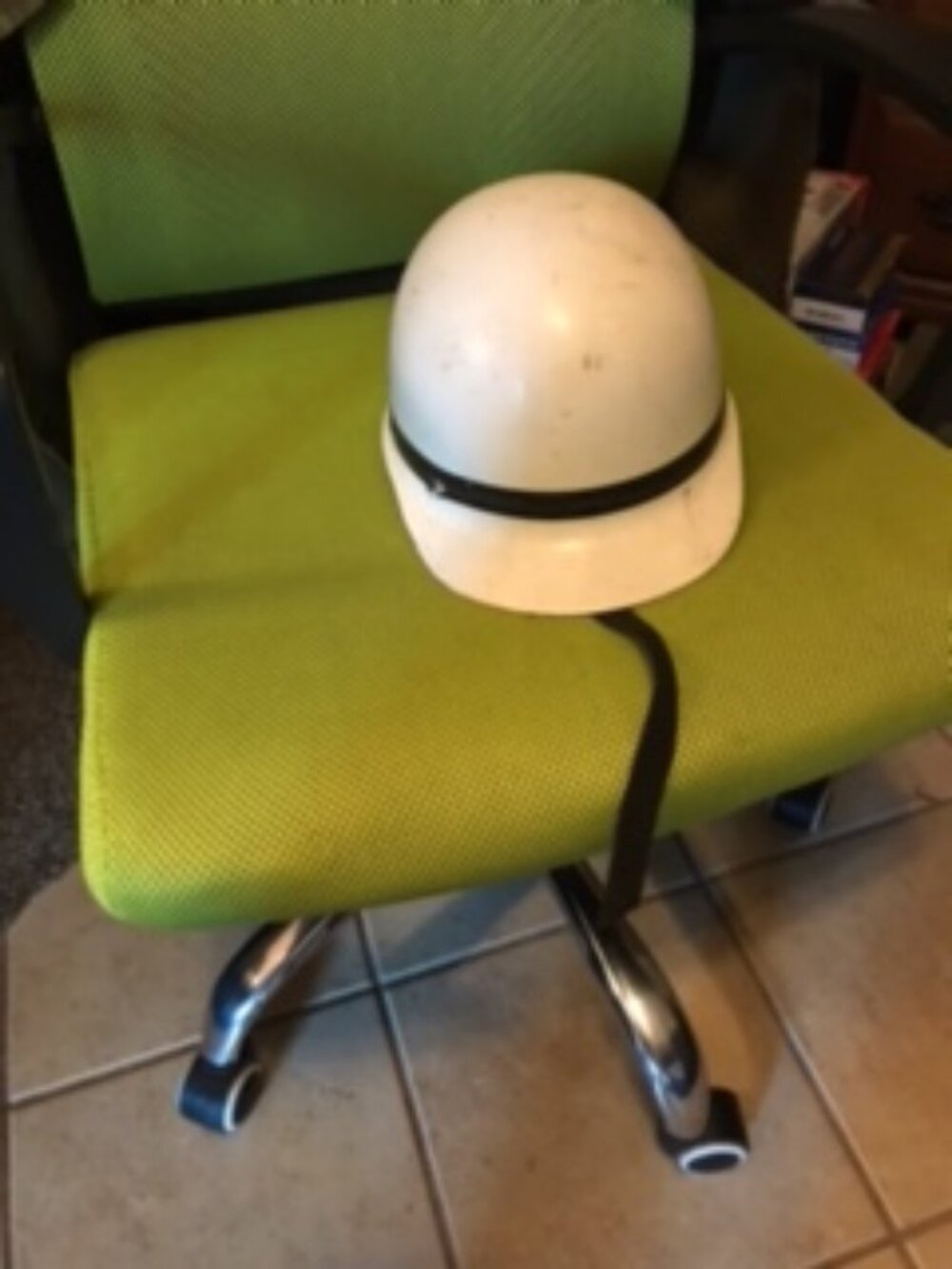 Vintage Motorcycle Helmet Half Shell Leather 1930's 1940's Grandma's S Small